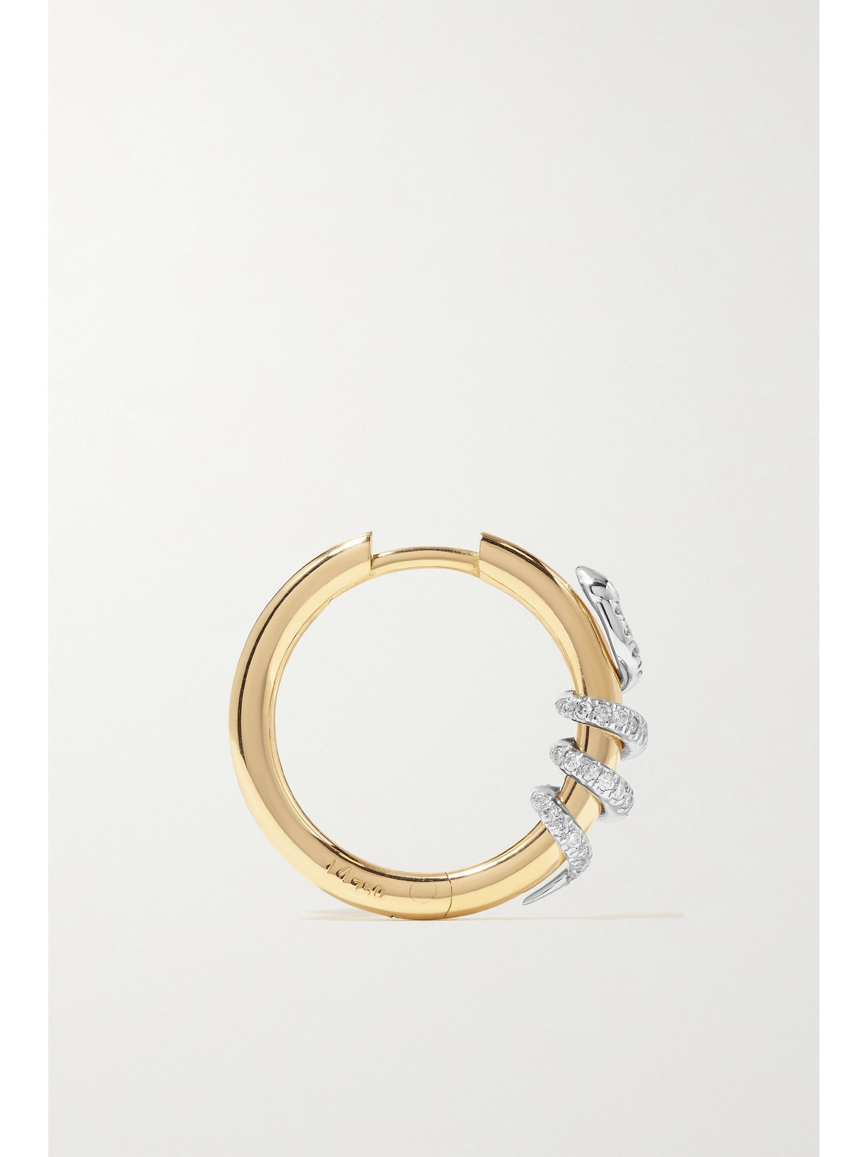 Twisted Boa 18-karat Gold Diamond Hoop Earrings - 3