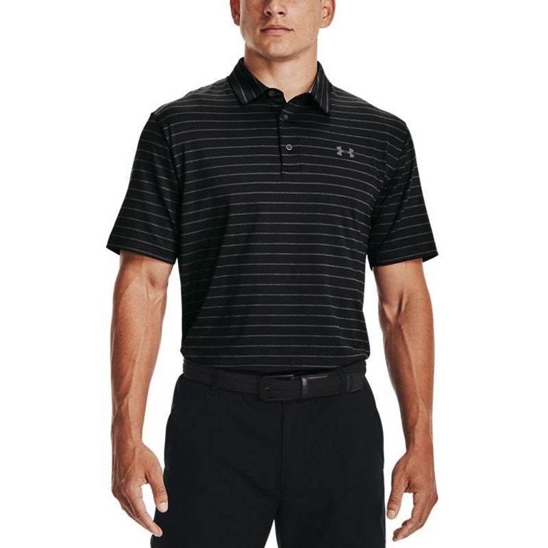 Under Armour Playoff Core Stripe Polo Shirt 'Black' 1351130-001 - 3