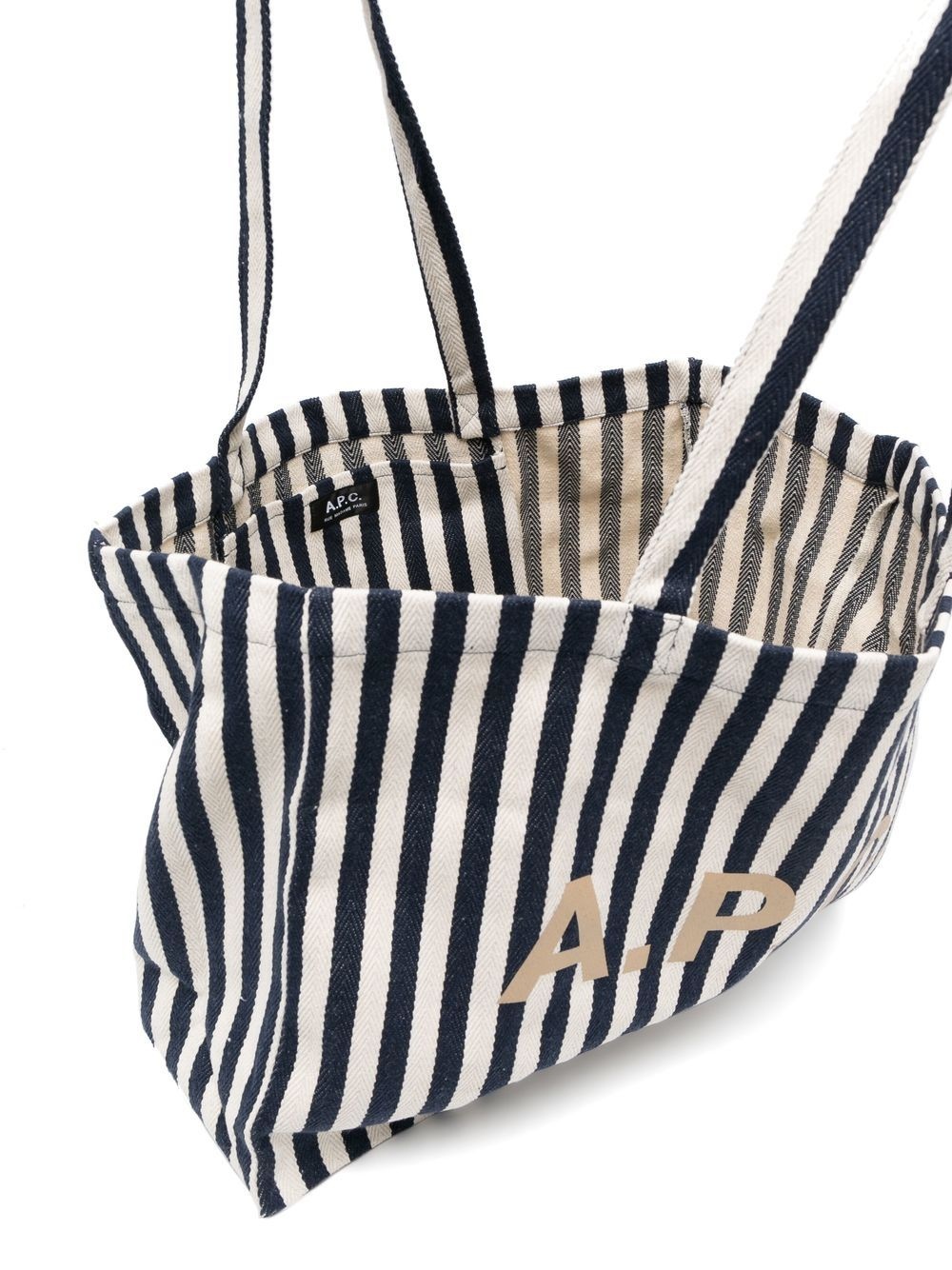 striped tote bag - 5