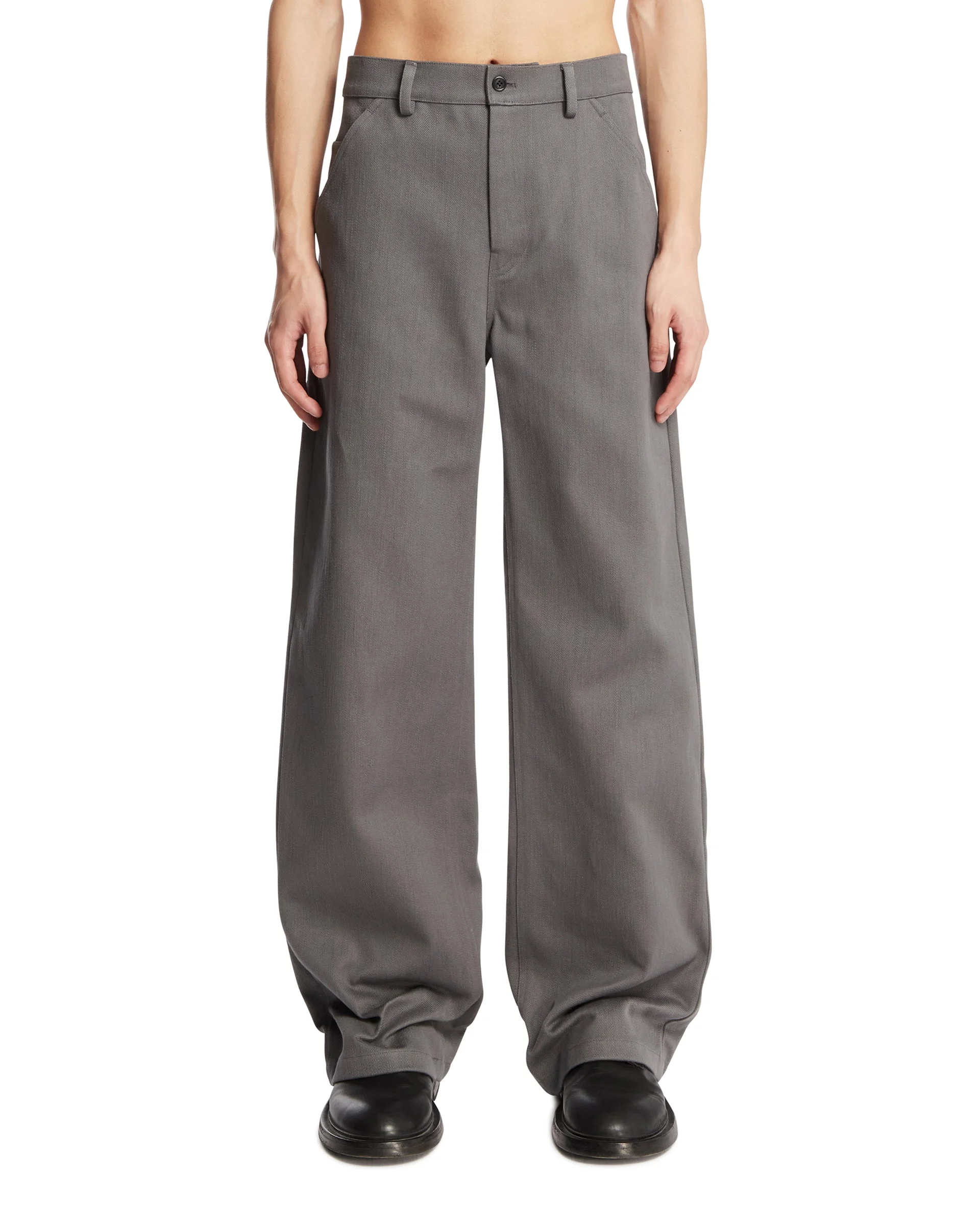 Gray Cotton Pants - 1