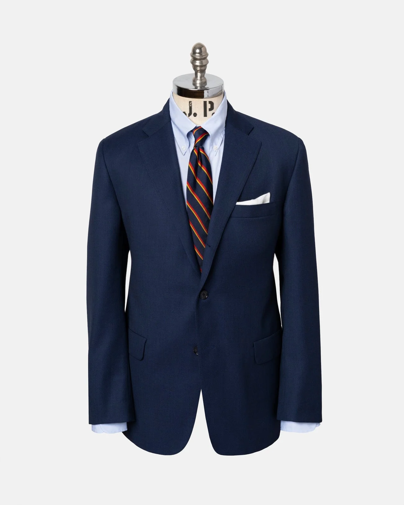 MADE-IN-USA BLUE BIRDSEYE WOOL SUIT - 1