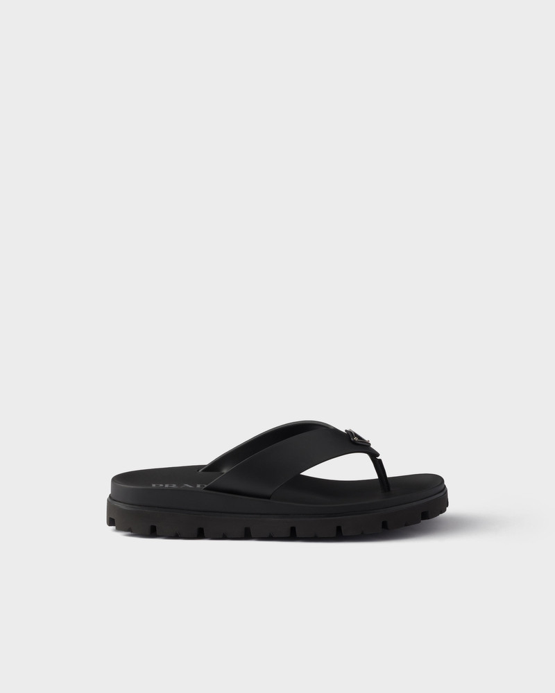 Prada Rubber thong sandals outlook