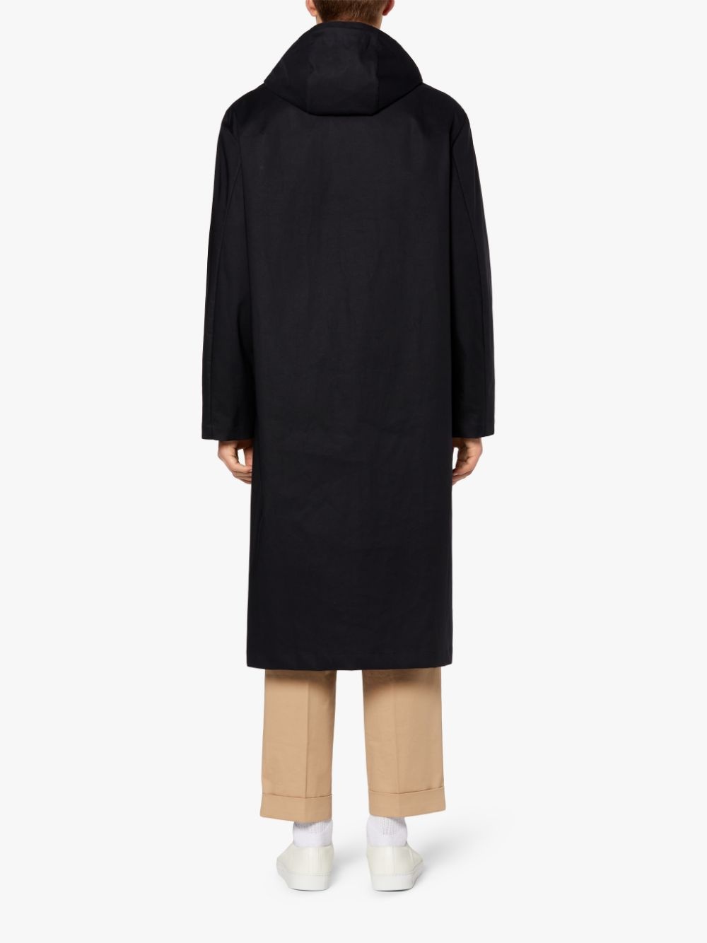 WOLFSON BLACK RAINTEC COTTON LONG HOODED COAT | GMC-110 - 3