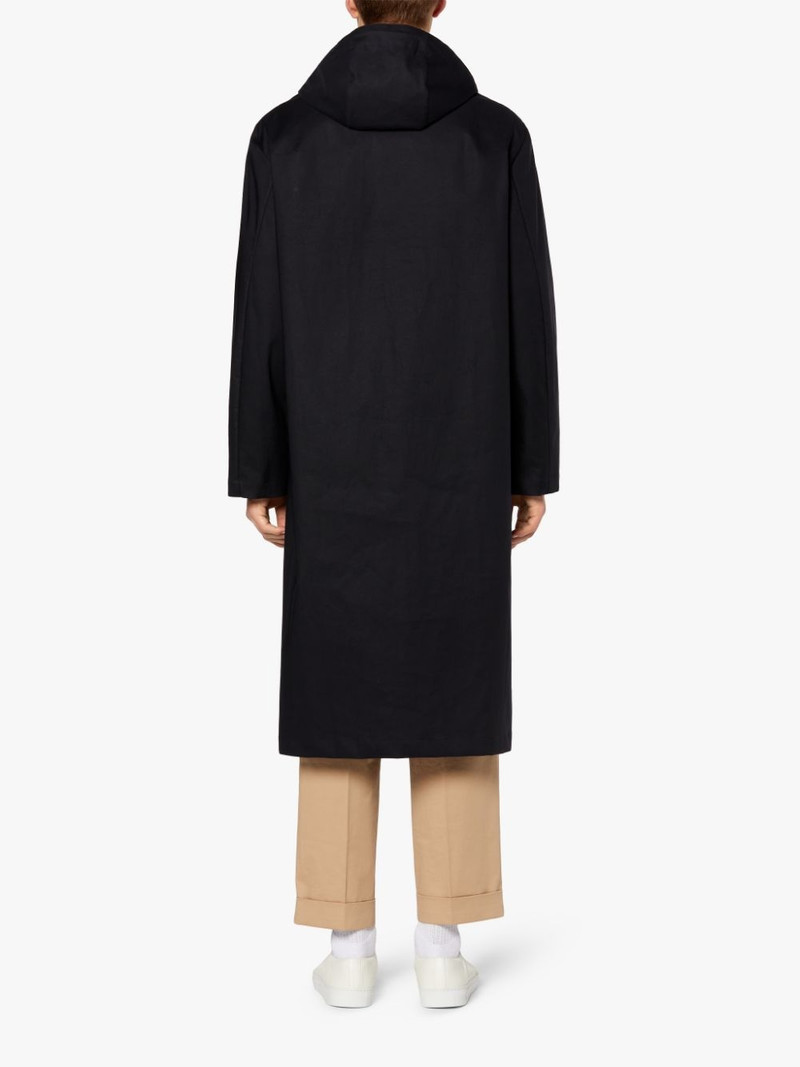 WOLFSON BLACK RAINTEC COTTON LONG HOODED COAT | GMC-110 3