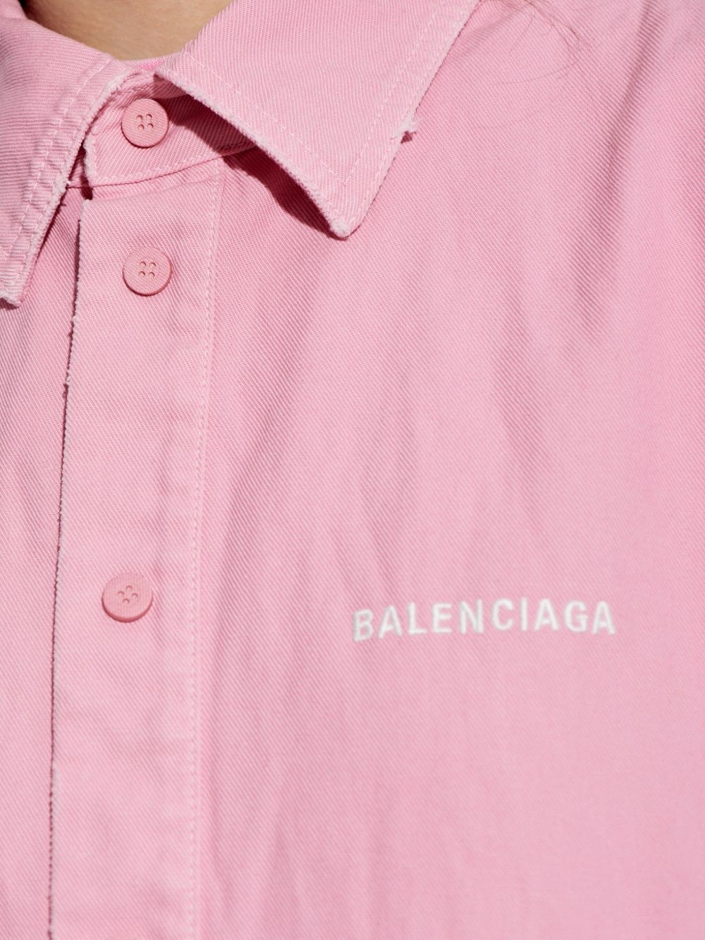 logo-embroidered shirt - 5