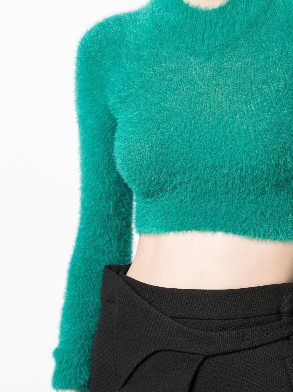 knitted cropped jumper - 5