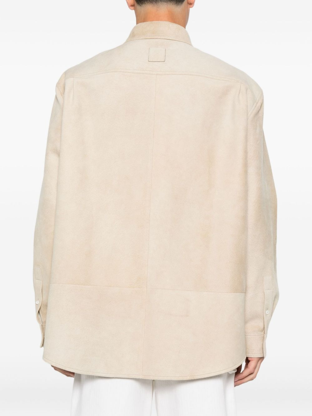 double-pocket lambskin shirt - 4