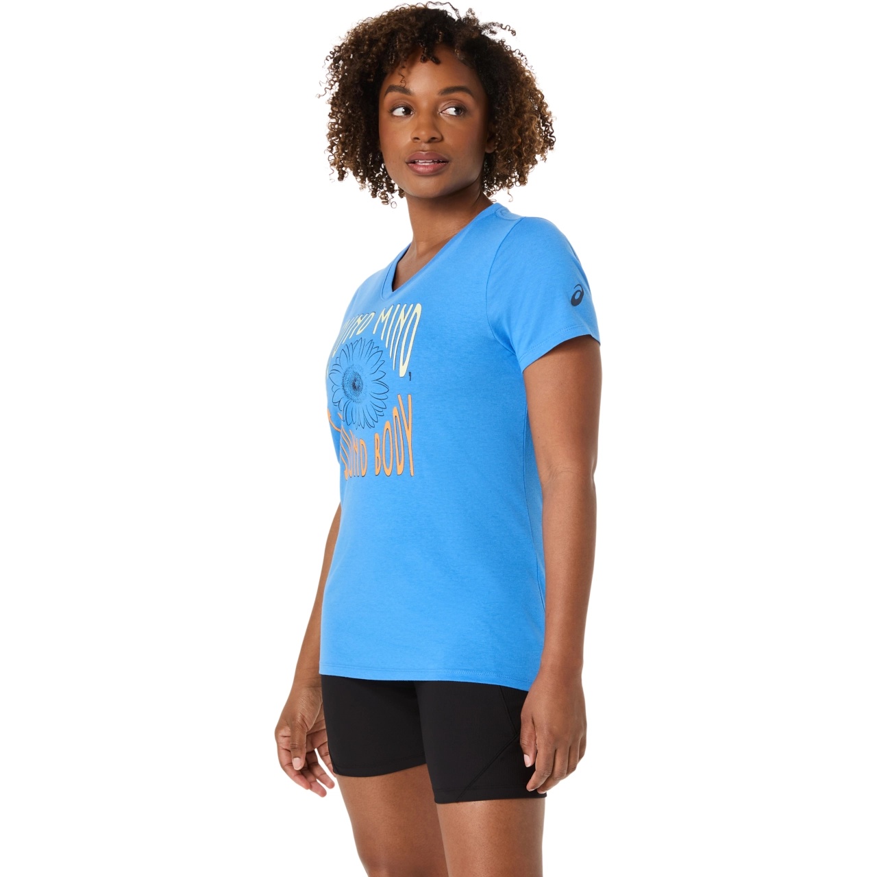 WOMEN'S SUNFLOWER SLOGAN V-NECK - 3