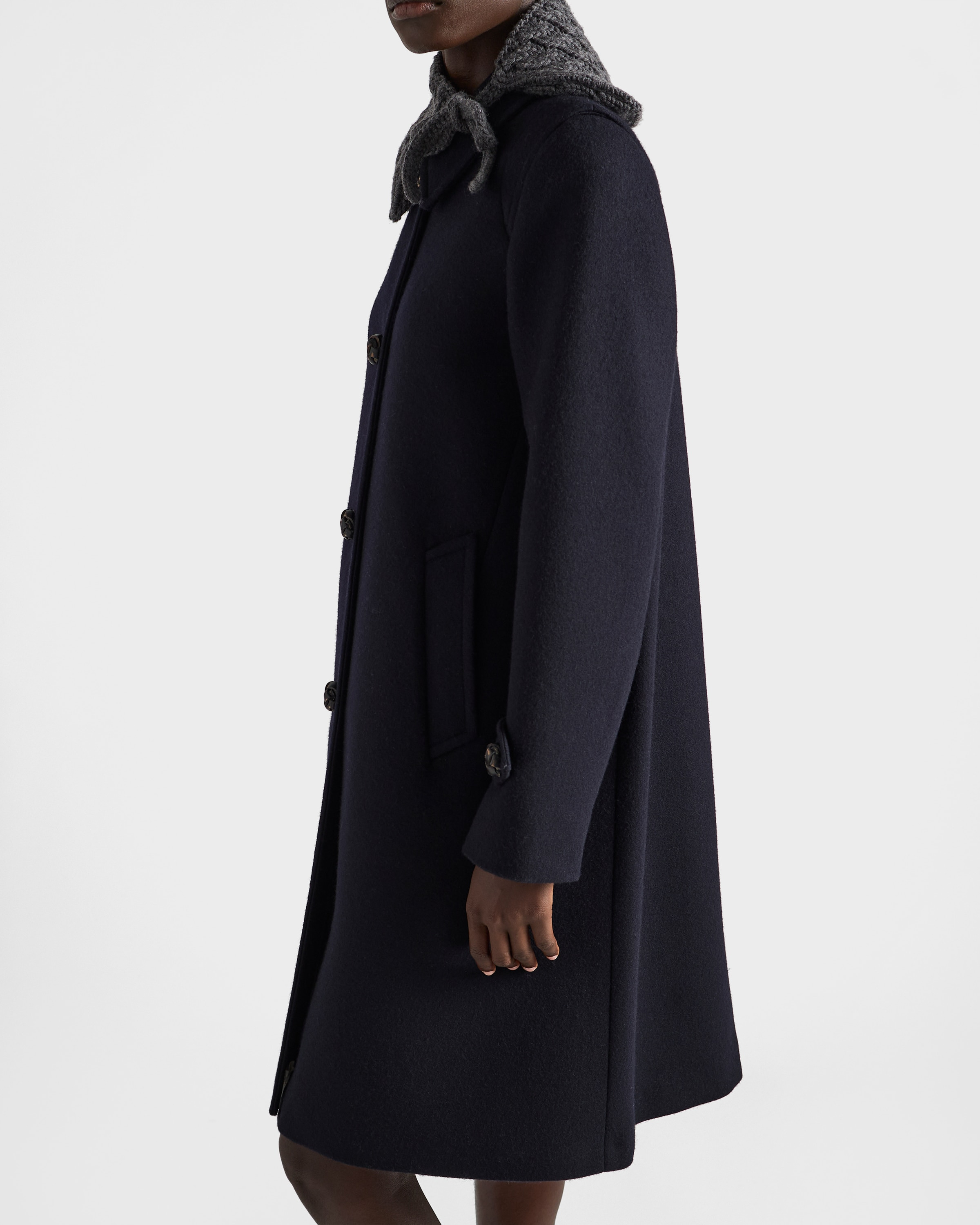 Single-breasted double loden coat - 3