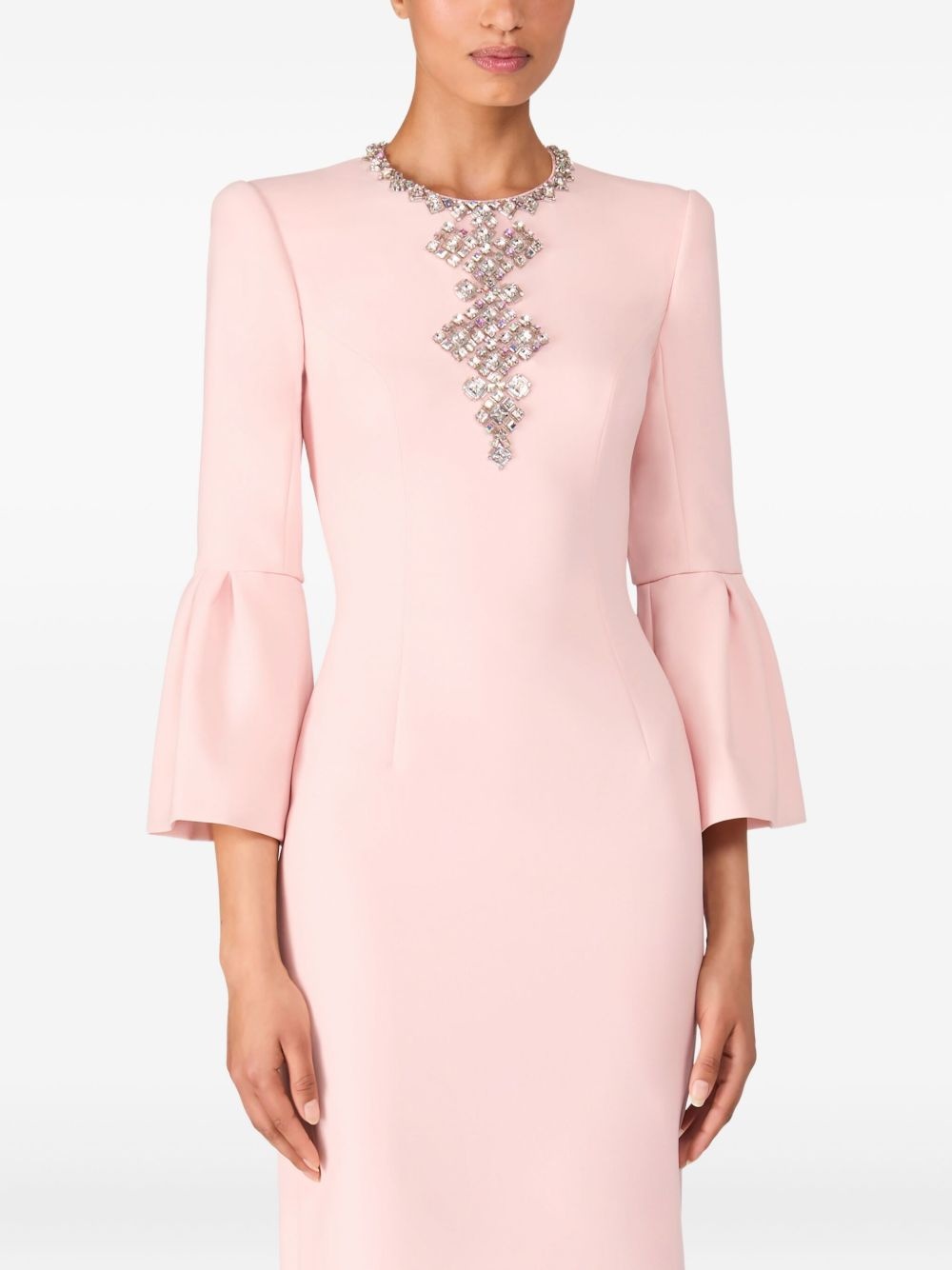Margoni bell-sleeve embellished midi dress - 2