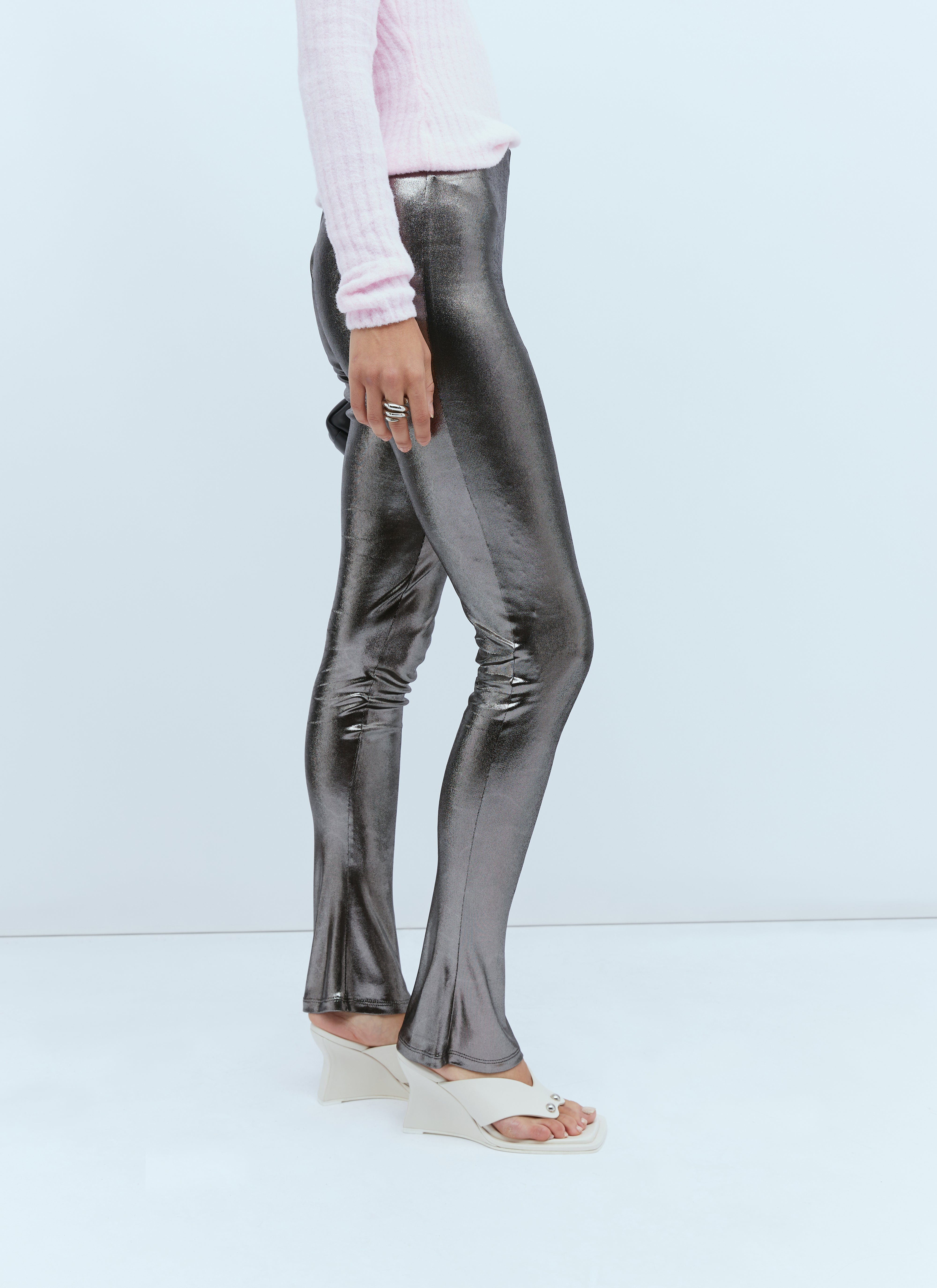 Blumarine Women Metallic Leggings - 3