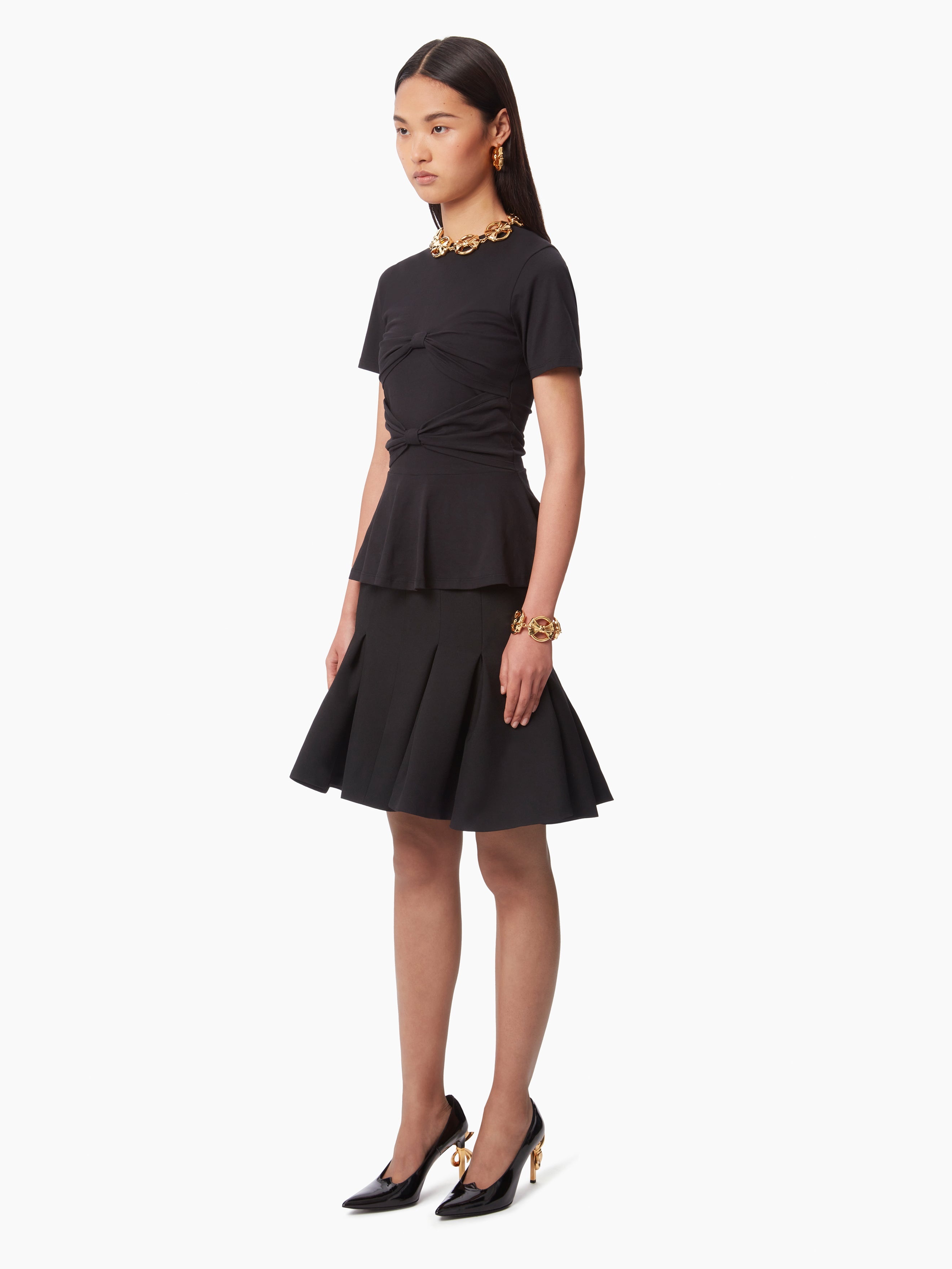 WOOL PEPLUM MIDI SKIRT - 2