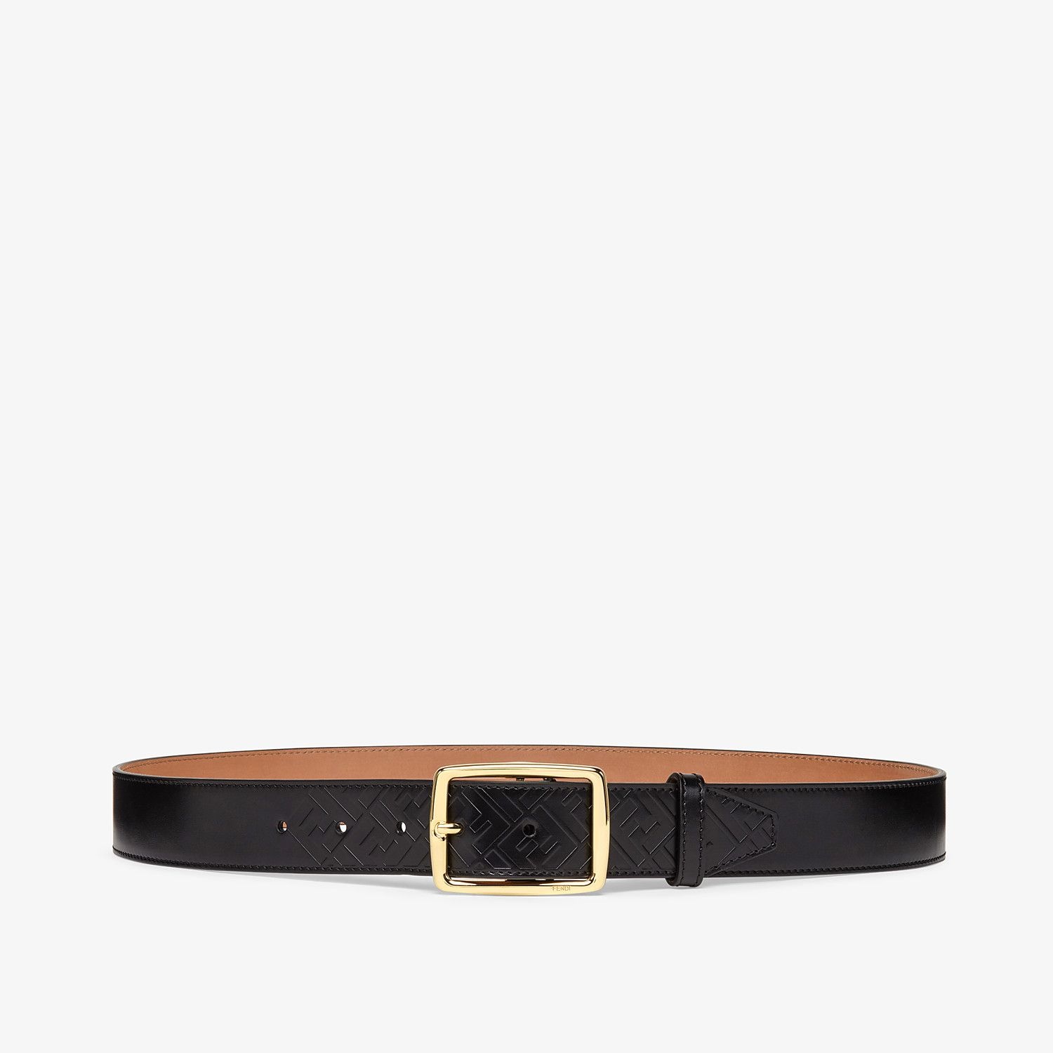 Black leather belt - 1