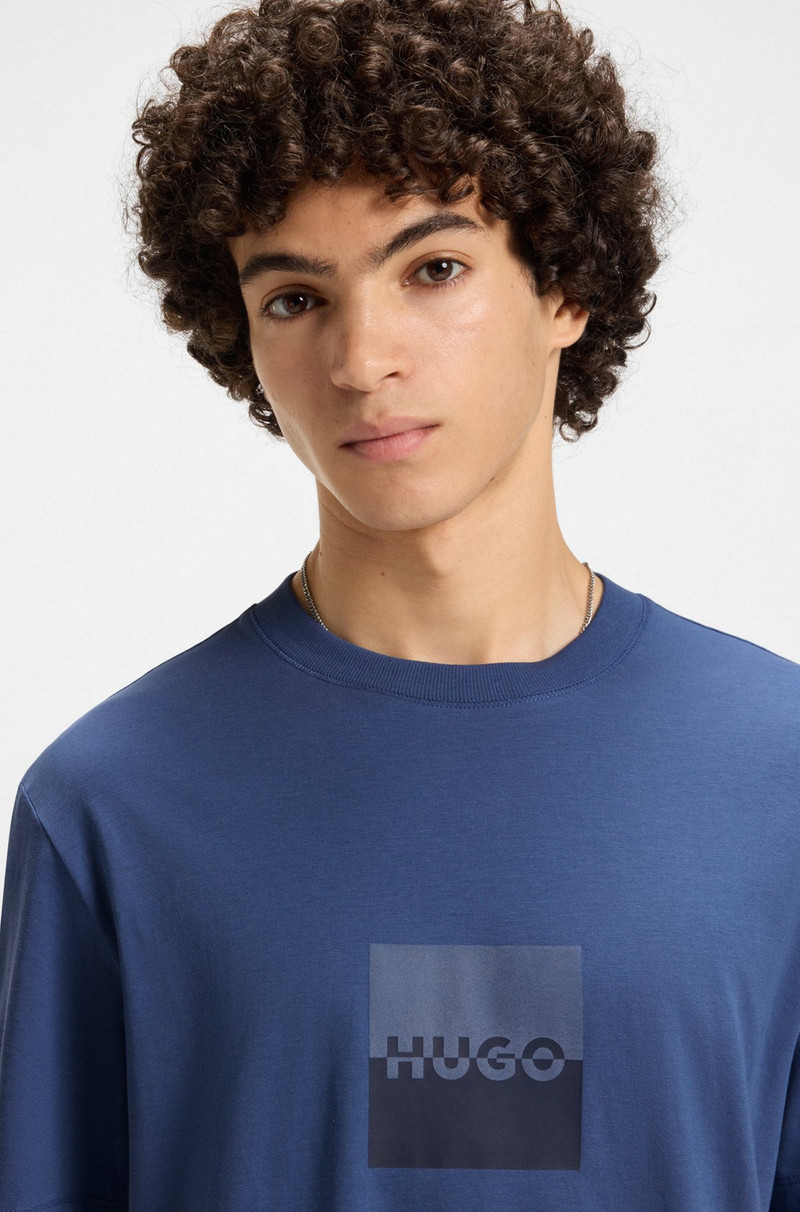 COTTON-JERSEY T-SHIRT WITH SPLIT-LOGO PRINT 3