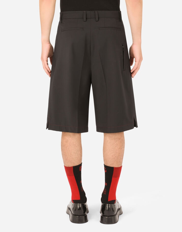 Stretch wool shorts - 3