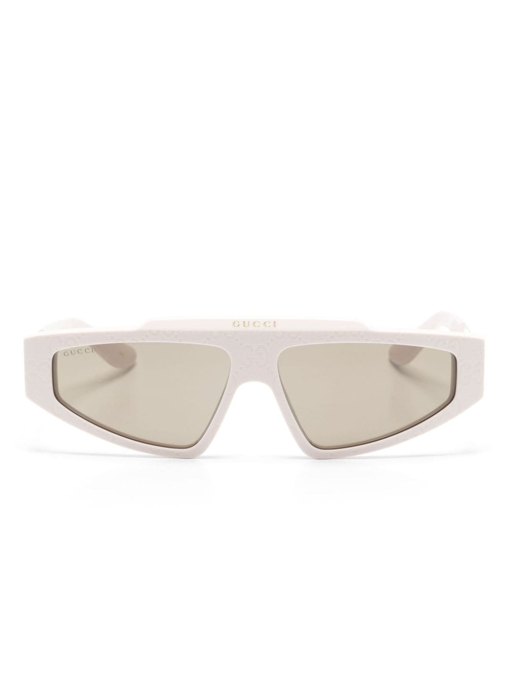 biker-style frame sunglasses - 1