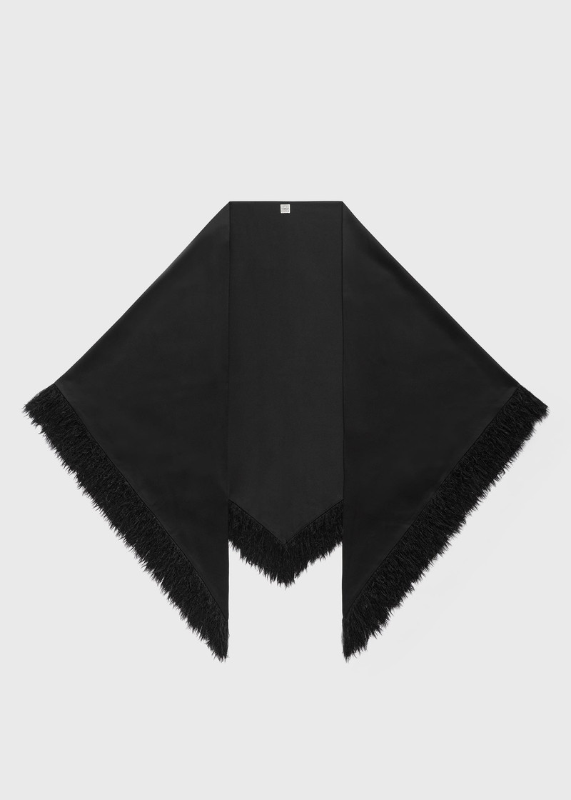 Fringe scarf black 5
