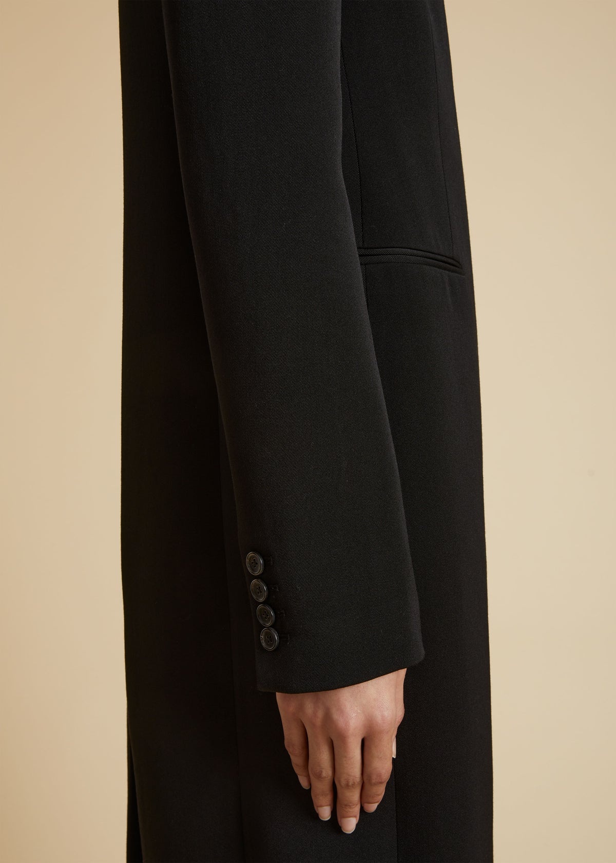 KHAITE The Kento Coat in Black | khaite | REVERSIBLE