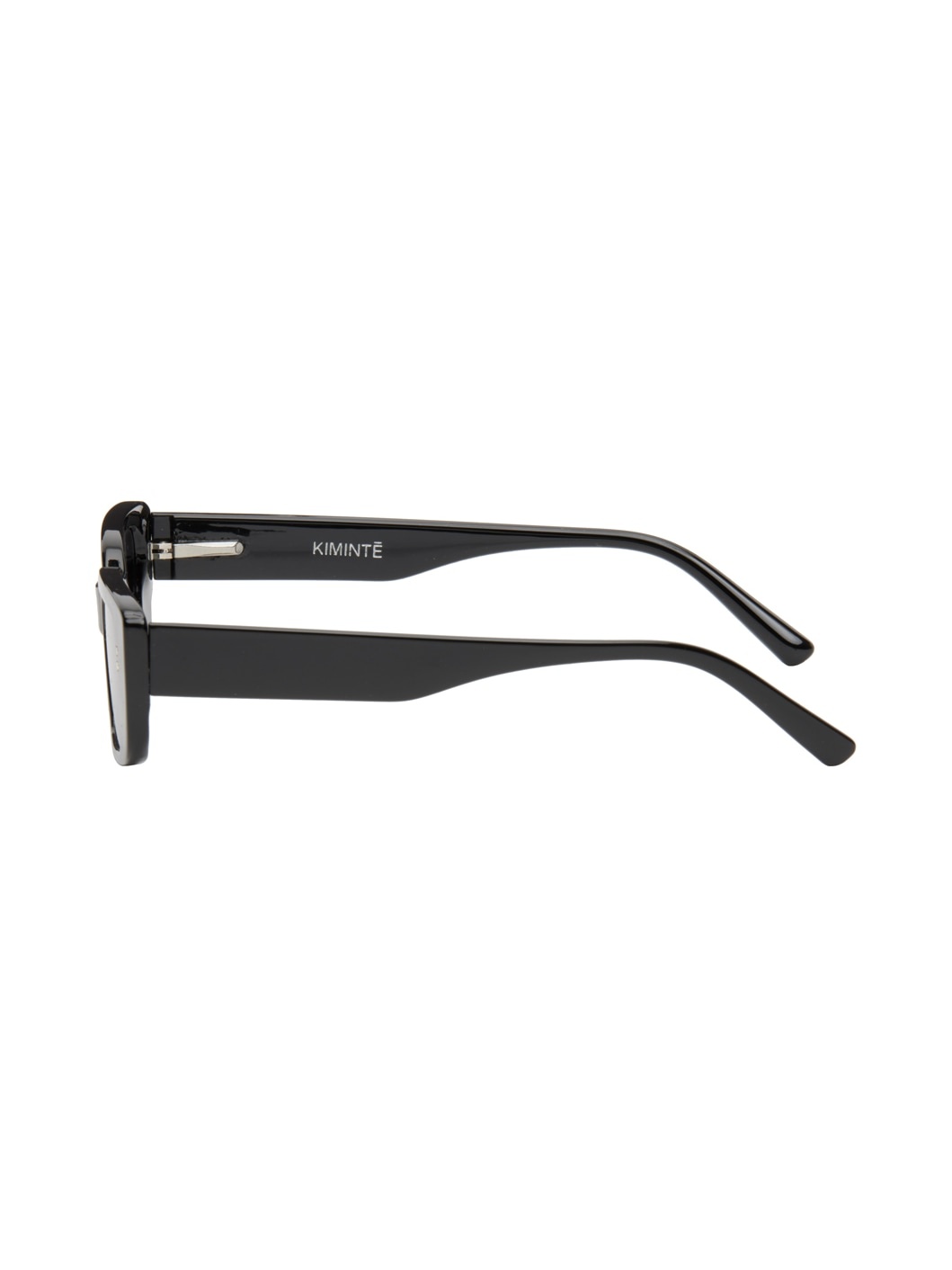 Black One Logo Slim Sunglasses - 3