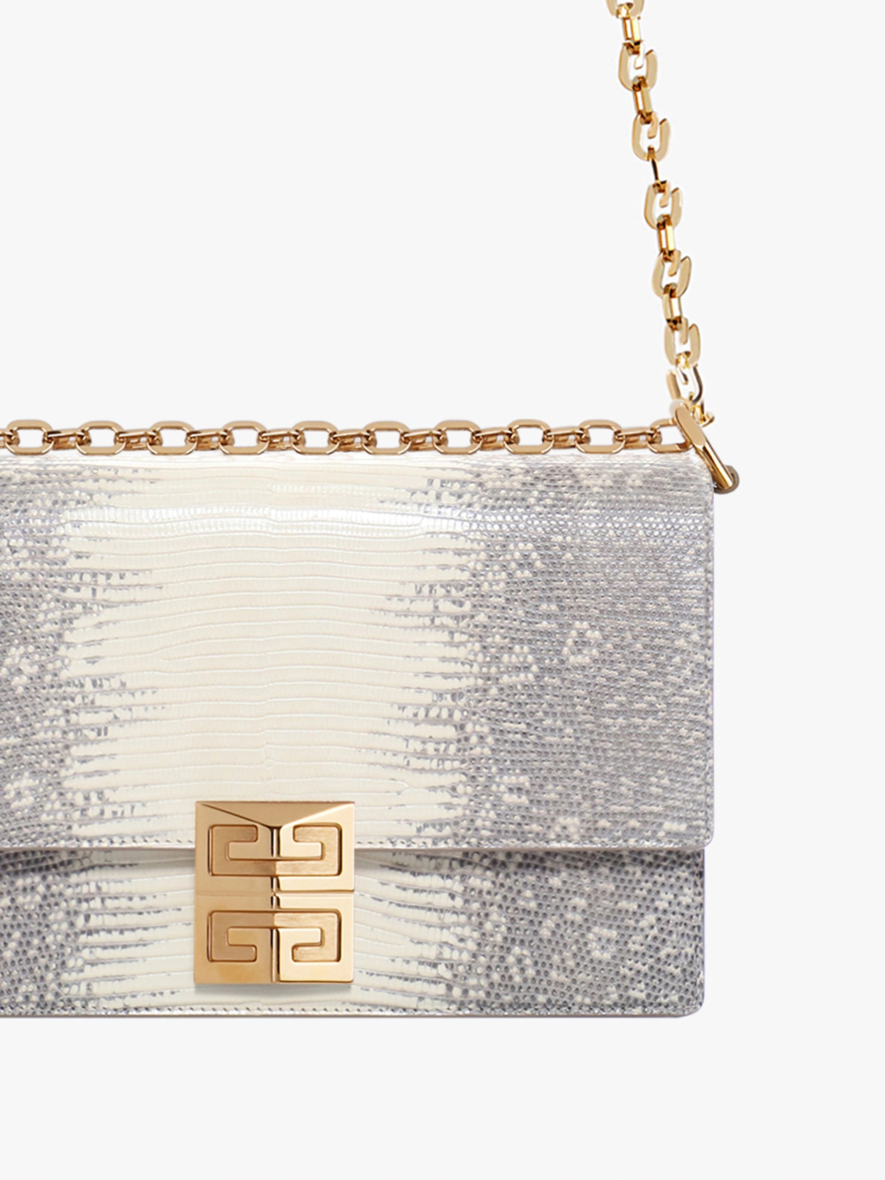 SMALL 4G BAG IN LIZARD WITH CHAIN - 7