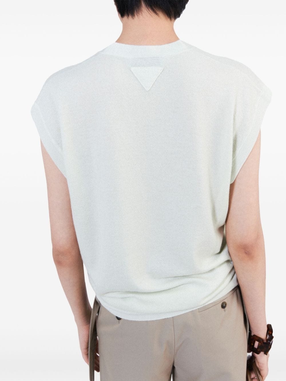 cashmere knitted vest - 5