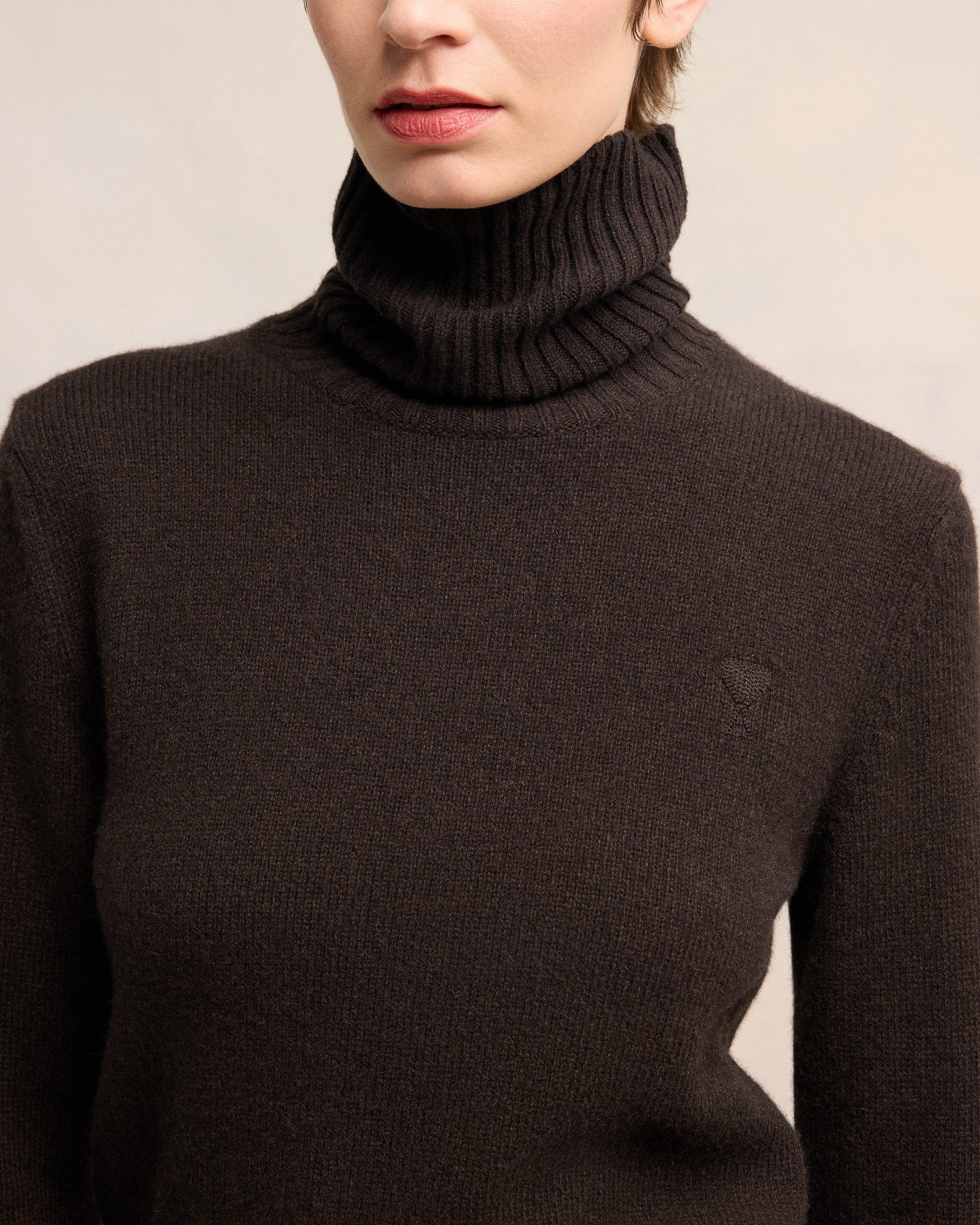 CASHMERE AMI DE COEUR TURTLE NECK SWEATER - 4