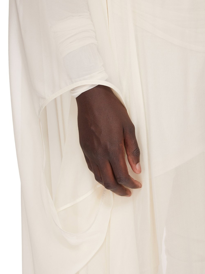 Off-White Hollywood Hooded Kaftan Pullover Coat 6