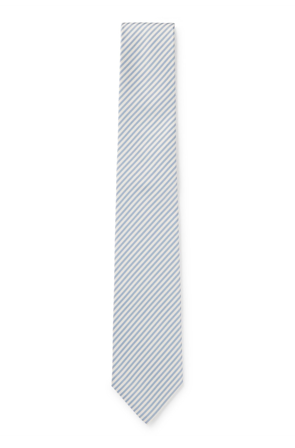 ITALIAN-SILK TIE WITH DIAGONAL STRIPE - 1