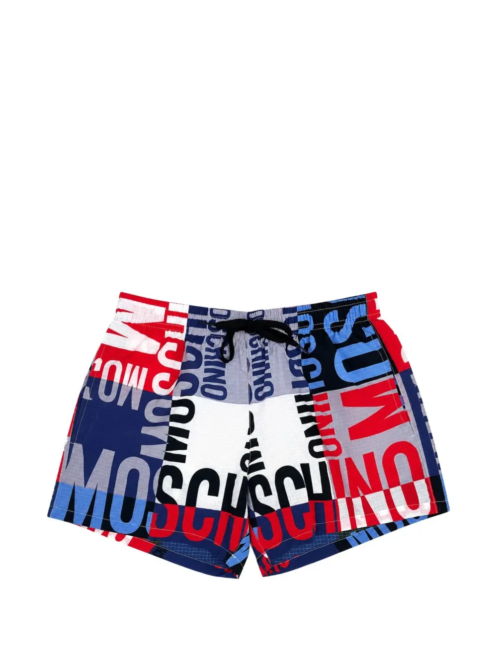 LOGO-PRINT DRAWSTRING SWIM SHORTS - 1