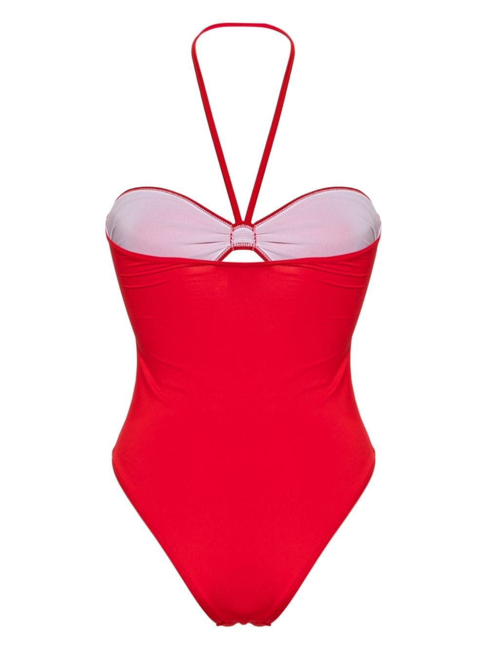 B-plaque halterneck swimsuit - 2