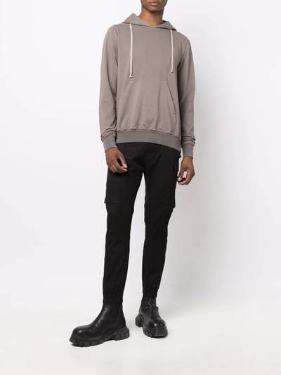 Rick Owens DRKSHDW relaxed rear drawstring hoodie outlook