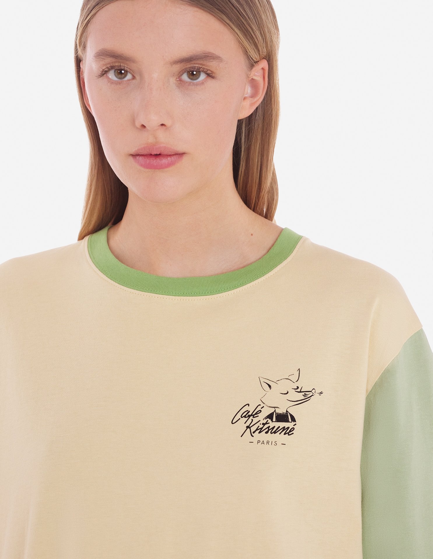 CAFE KITSUNE COLORBLOCK RELAX TEE-SHIRT - 6