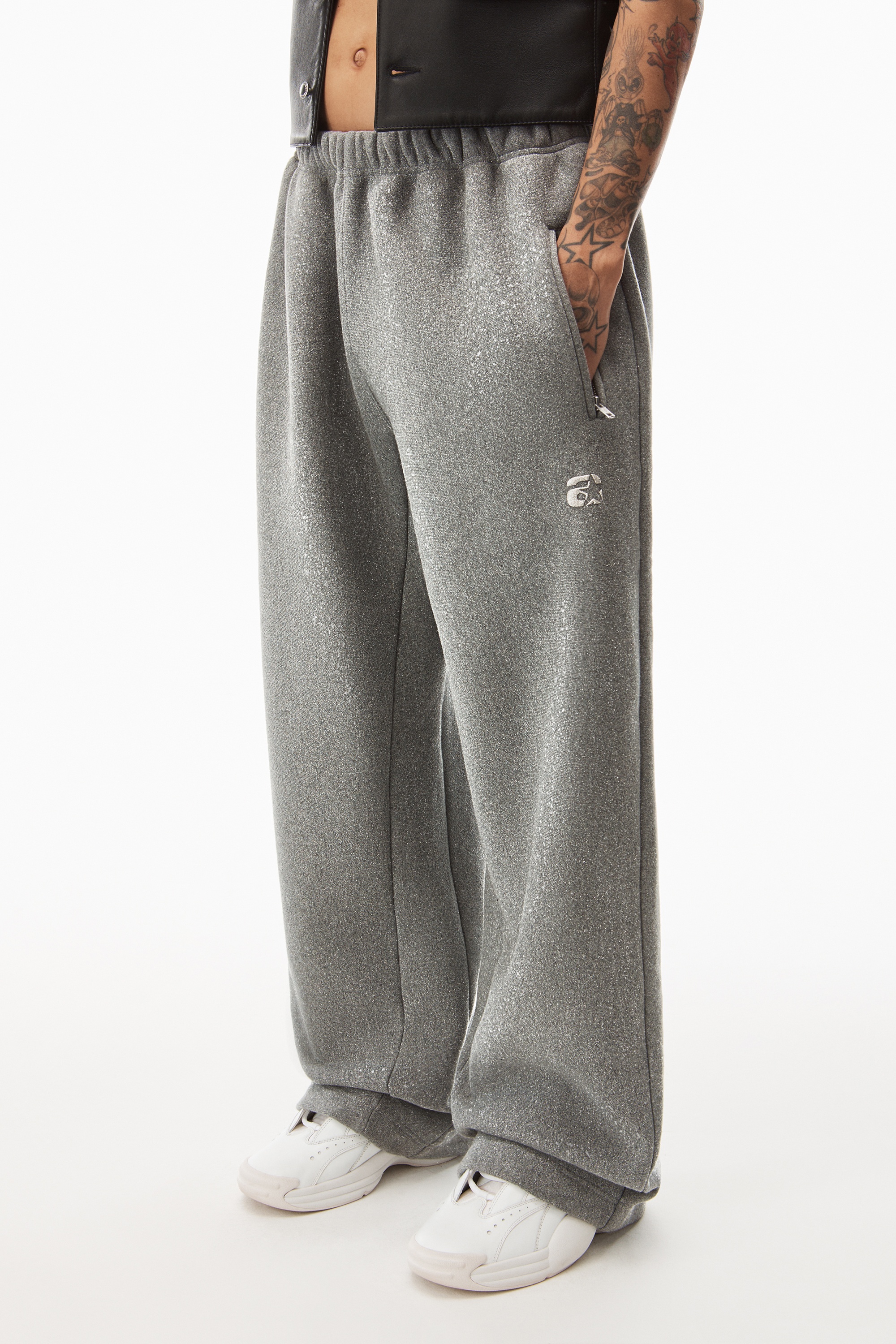 STAR SWEATPANTS IN DENSE FLEECE - 3