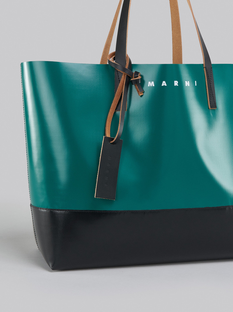 TRIBECA SHOPPING BAG IN GREEN AND BLACK 5