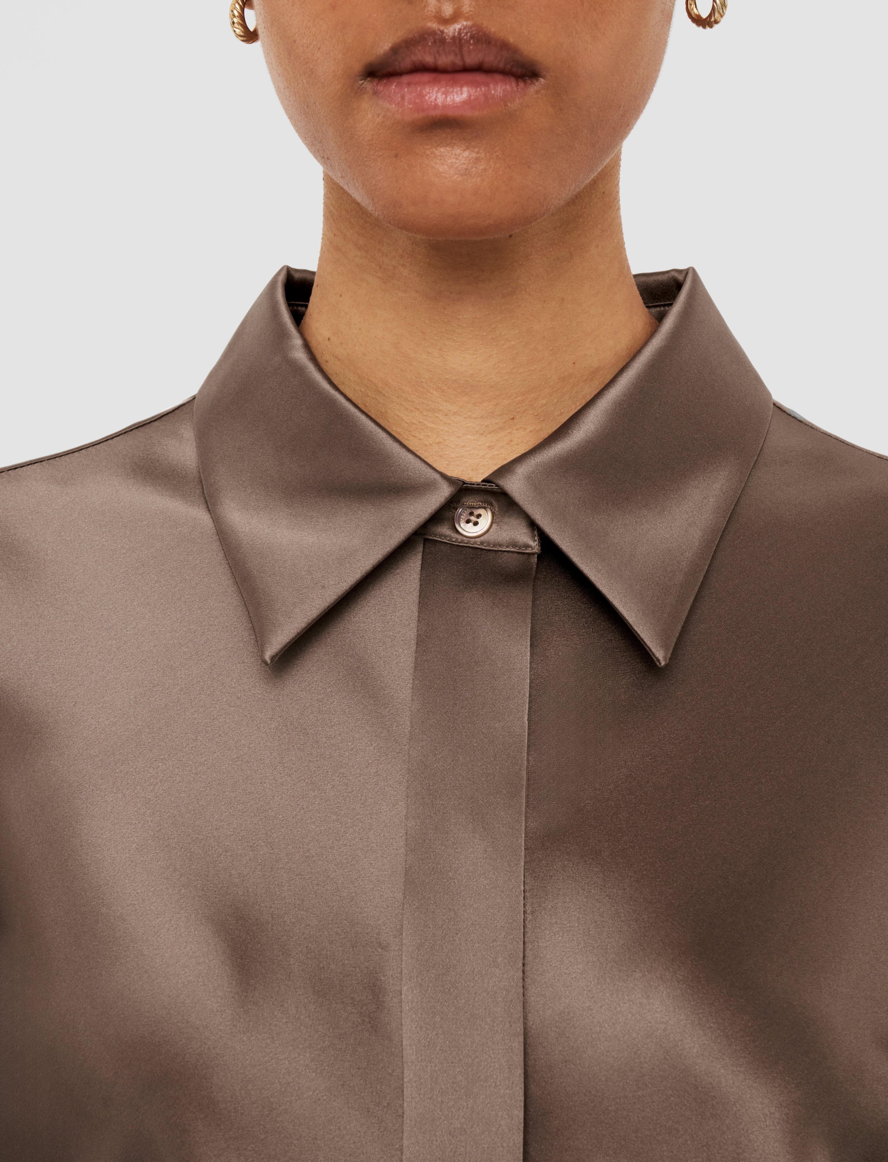Brunel Silk Satin Blouse - 6