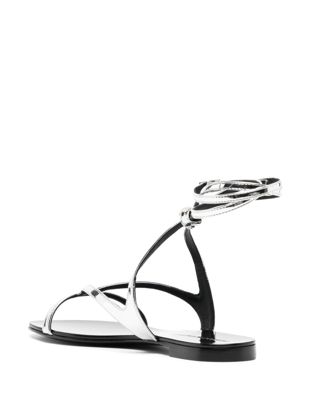 crystal-embellished flat sandals - 3
