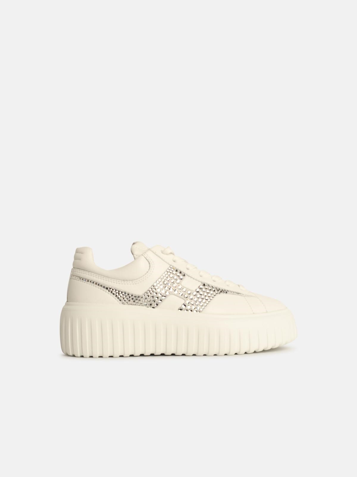 'H-STRIPES' WHITE LEATHER SNEAKERS - 1