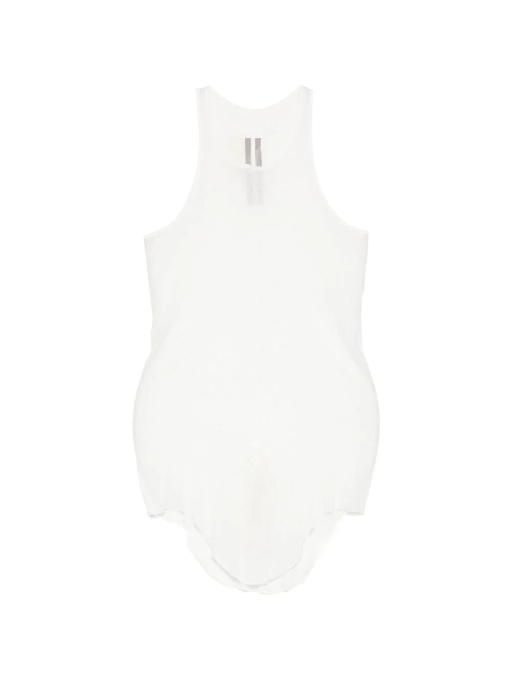 ribbed curved-hem tank top - 1