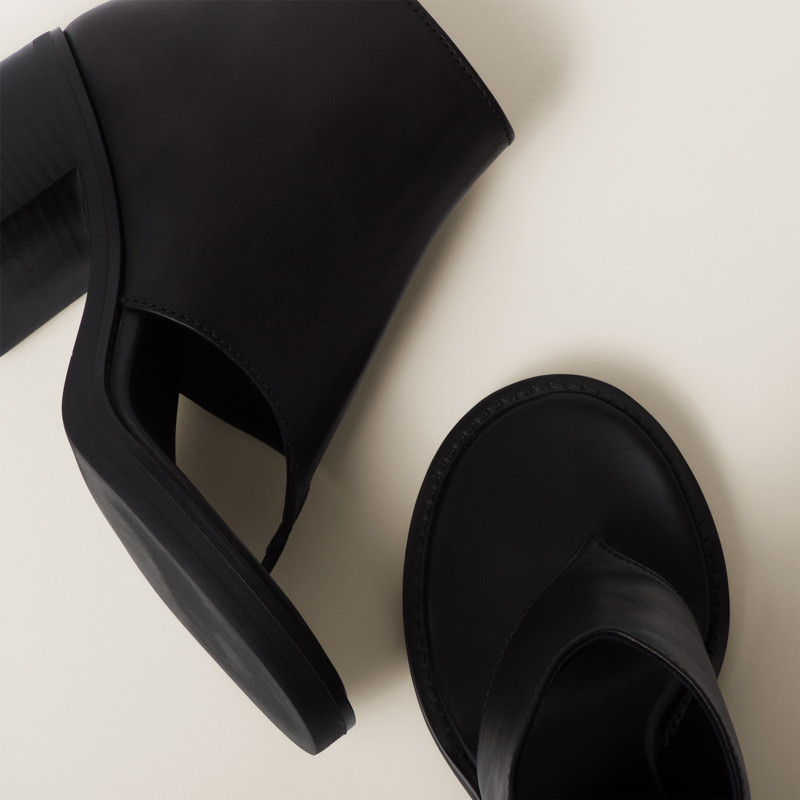 Leather thong booties 4