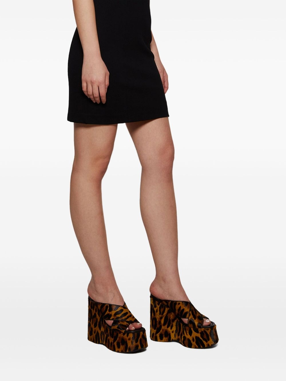 135mm Mara leopard-print platform sandals - 3