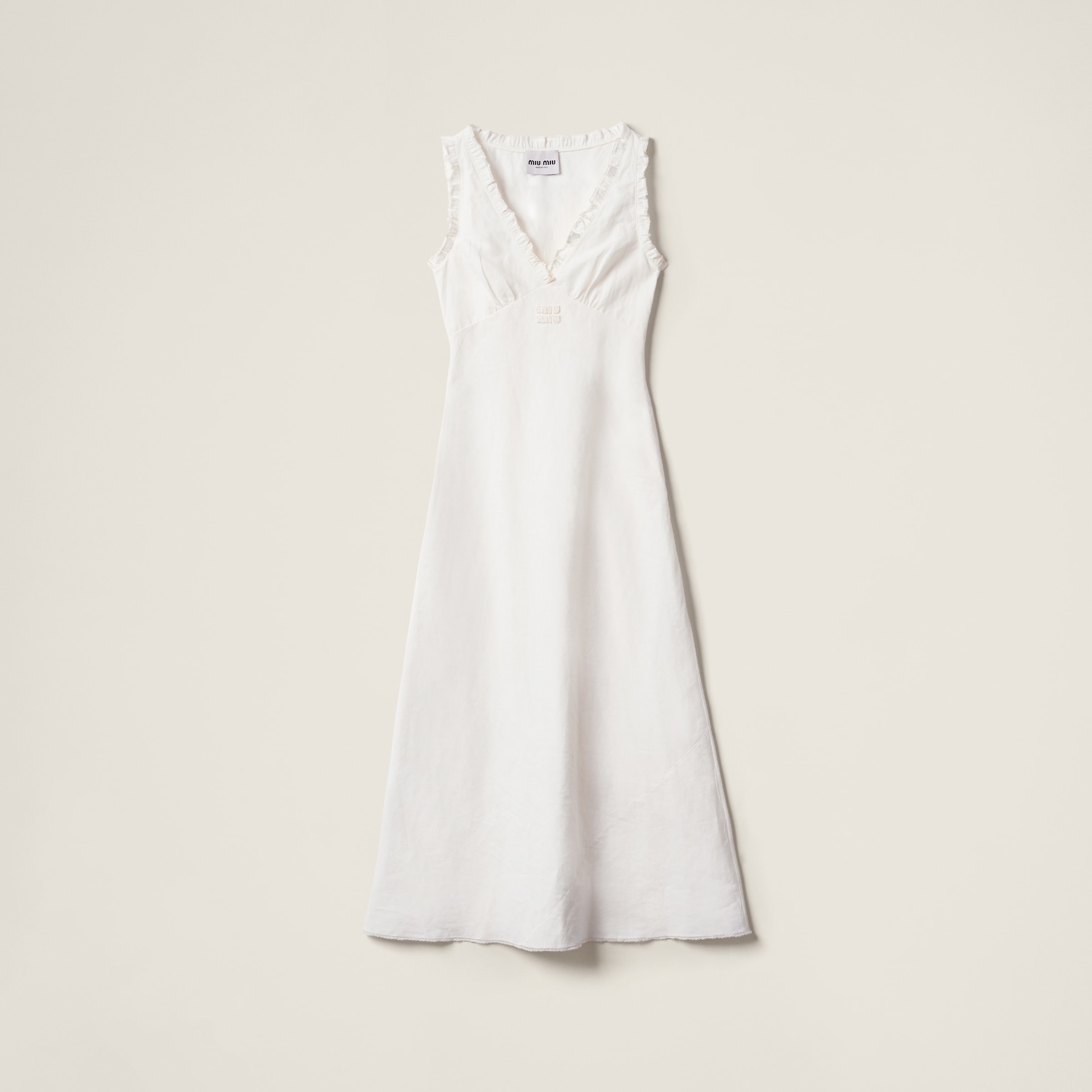 Long slubbed canvas dress - 1