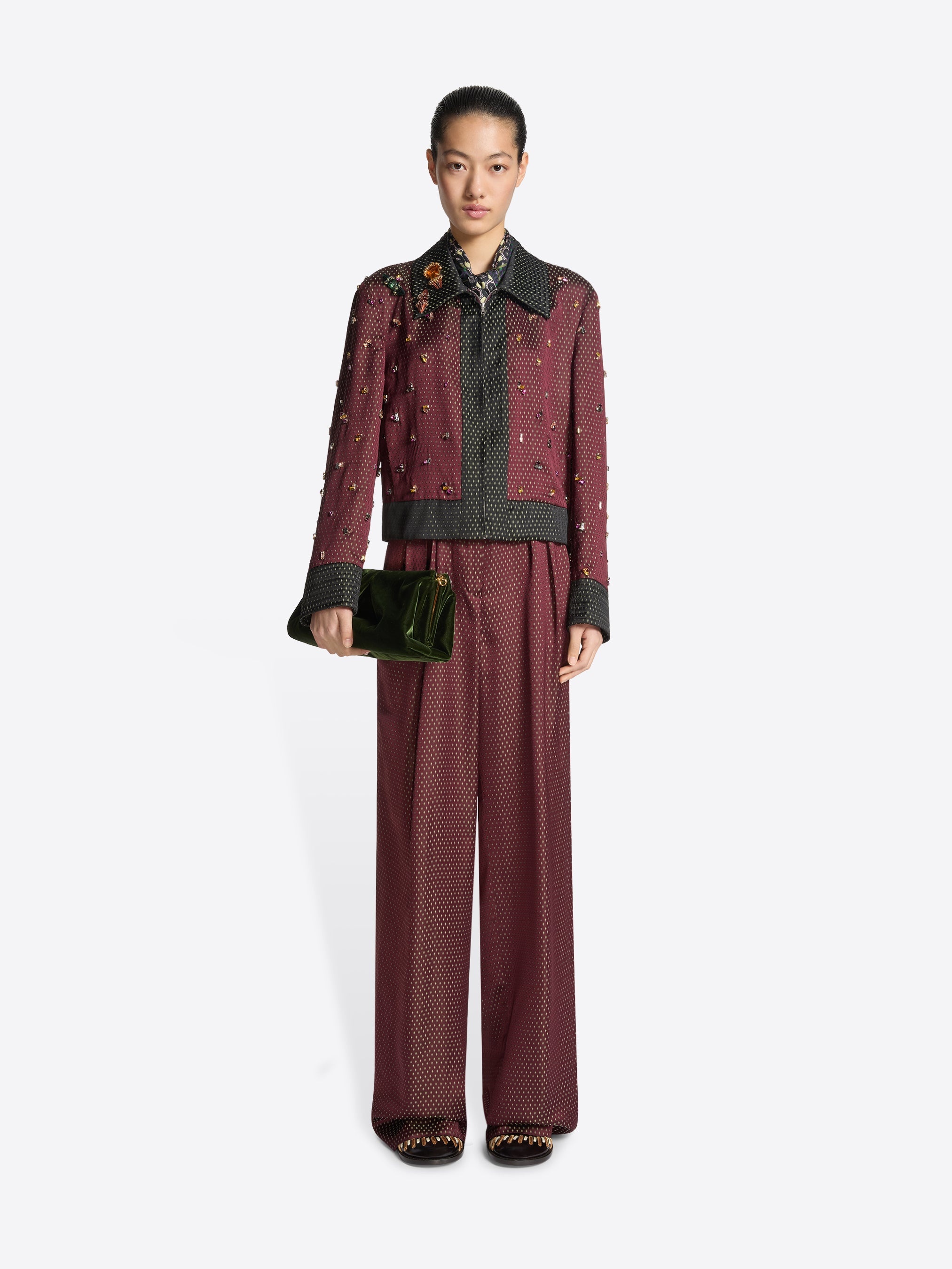 PLEATED VELVET CLUTCH - 6