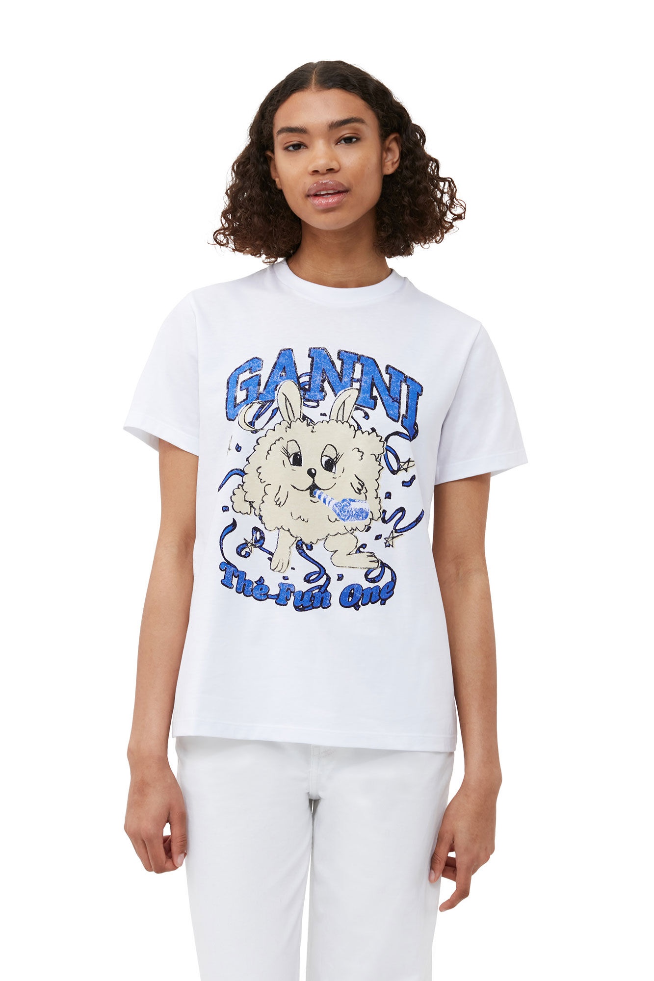 GANNI RELAXED FUN BUNNY T-SHIRT | REVERSIBLE