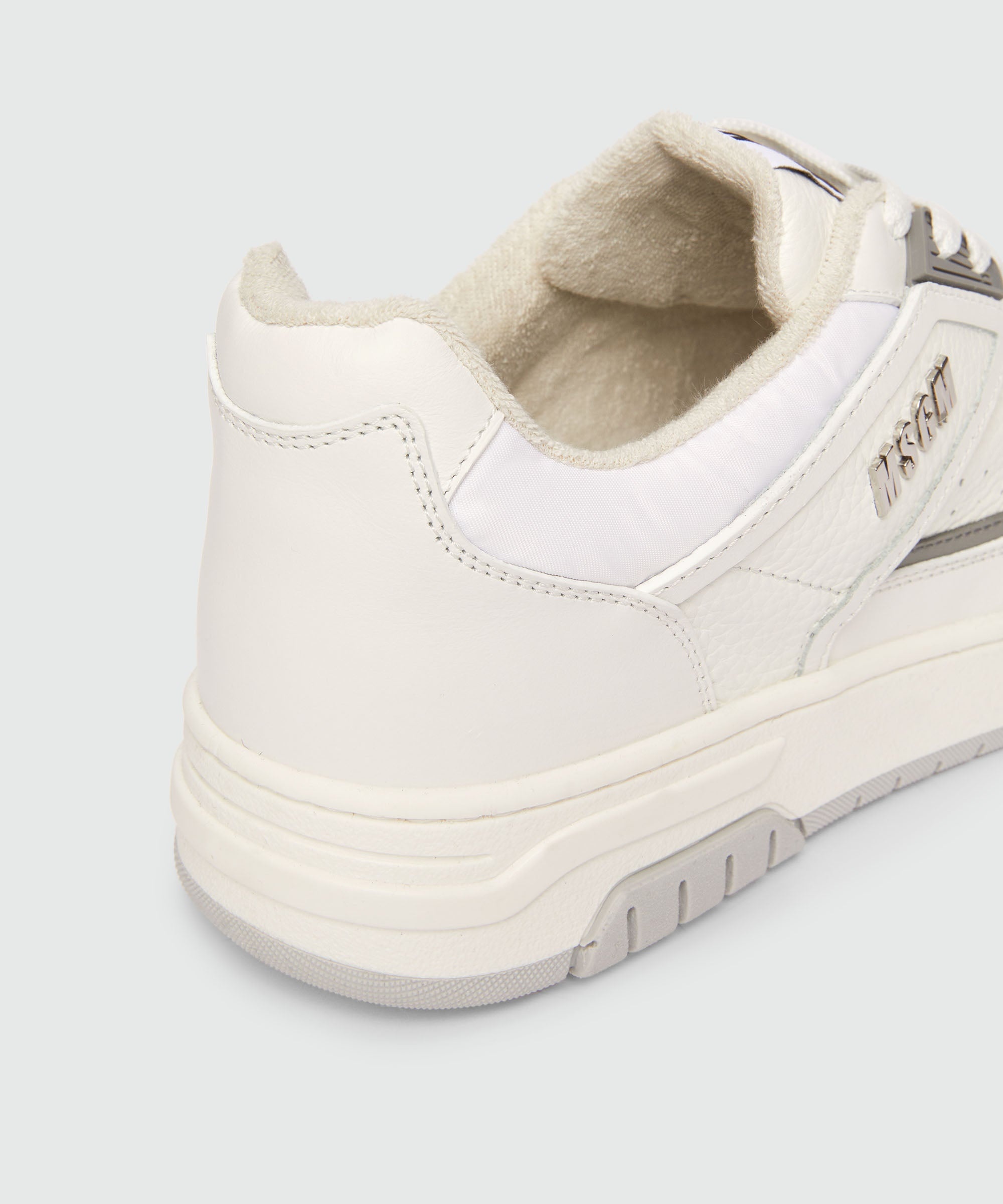 White leather RCK sneakers with MSGM lettering - 4