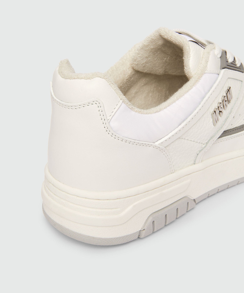 White leather RCK sneakers with MSGM lettering 4