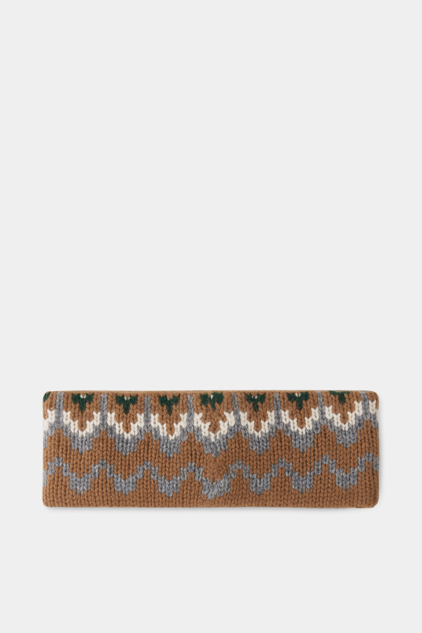 Loca cashmere headband in Hazel/Grey - 2