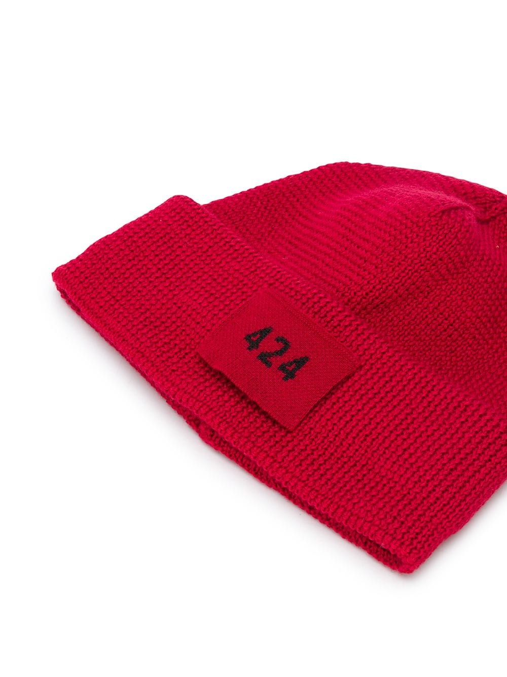 logo patch beanie hat - 2