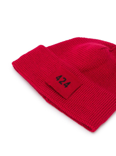 424 logo patch beanie hat outlook