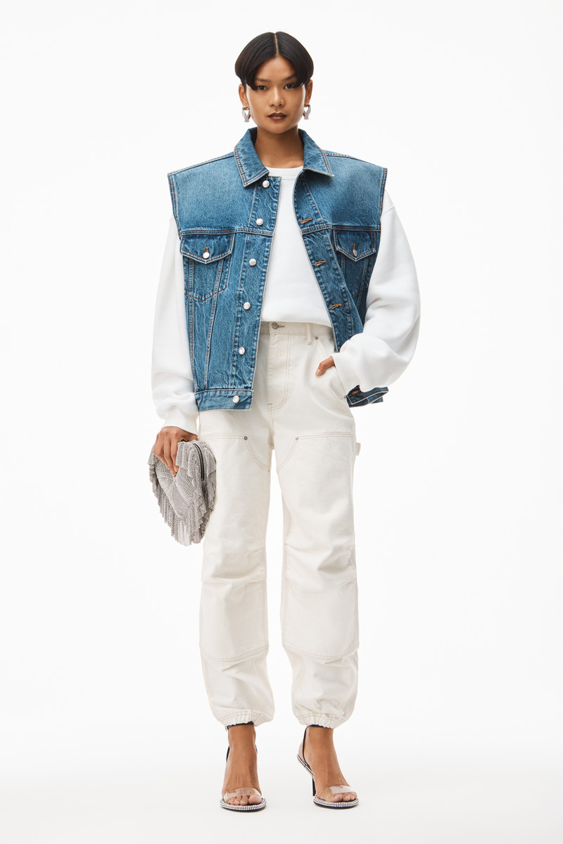 Alexander Wang DOUBLE FRONT CARPENTER PANT IN DENIM outlook
