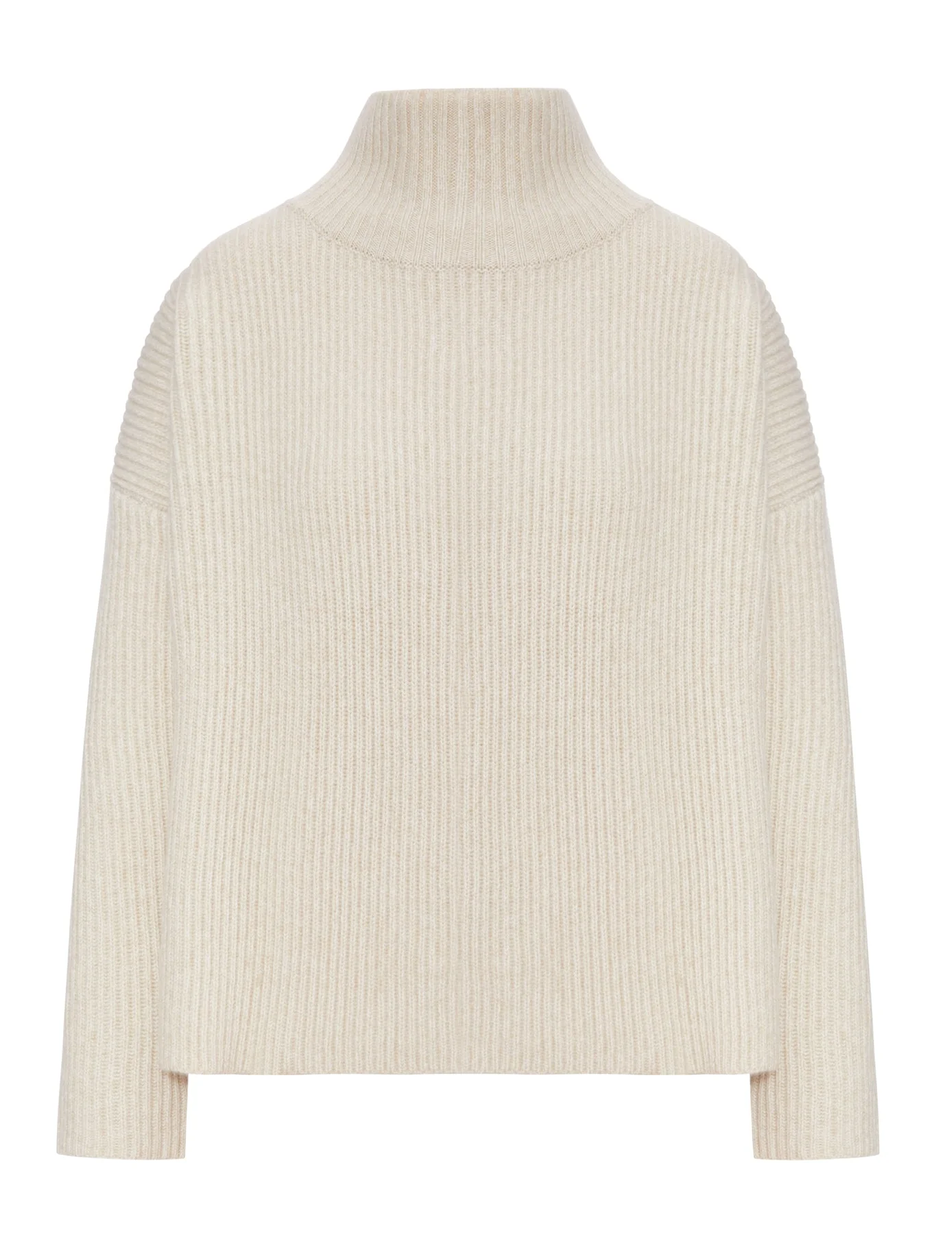 RIBBED WOOL TURTLENECK SWEATER - 1